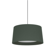 подвесной светильник с абажуром зелёного цвета цилиндрической формы