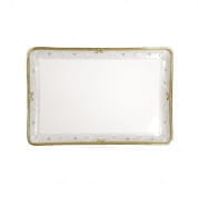 Butterfly white & gold rectangular tray лоток, Villari