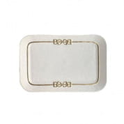 Dressage white & gold tray лоток, Villari
