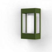 уличное настенное бра прямоугольной формы зелёного цвета