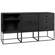 71077-001564 Audo Copenhagen Frame 49 Трехсекционный сервант с чёрным мореным ясенем