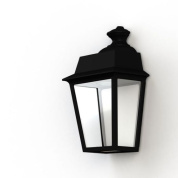 настенный фонарь с корпусом чёрного цвета