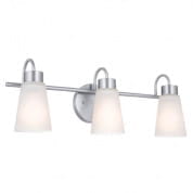 Erma 20.5" 3 Light Vanity Light Brushed Nickel настенный светильник 55126NI Kichler