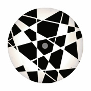 потолочный светильник круглый черный с геометрическим узором