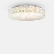 потолочная люстра с металлическим основанием хром и рассеянным светом IP20