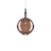 подвесной светильник с бронзовым стеклянным плафоном