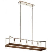 Tanis 5 Light Linear Chandelier Auburn Stained люстра 52091AUB Kichler