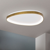 потолочный светильник с асимметричным плоским рассеивателем и патинированной окантовкой