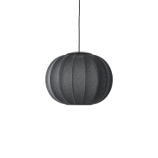 KW45 BL LED Knit-Wit Made By Hand Светильник подвесной Ø45 с чёрным фактурным абажуром LED