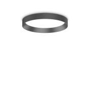 потолочный светильник кольцевой формы с чёрным корпусом