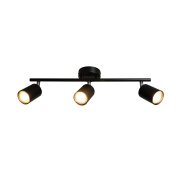 потолочный спот черный с тремя регулируемыми плафонами