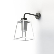 настенный светильник белого цвета с цилиндрическим плафоном