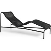 шезлонг металлический со шнуровым покрытием антрацитового цвета