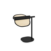 прикроватный светильник на изогнутой ножке с тканевым абажуром