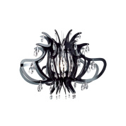 подвесной светильник с прозрачным абажуром на тросах