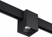 накладной потолочный магнитный светильник квадратной формы чёрного цвета для магнитного трека 48V