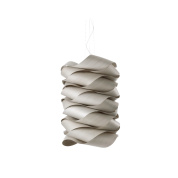 подвесной светильник с закрученным плафоном кремового цвета