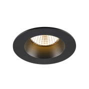 1007406 SLV NEW TRIA® 68 ROUND светильник встраиваемый IP65 с LED 8.3Вт, 2700K, 460лм, 38°, димм., черный