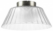 накладной потолочный светильник с гофрированным стеклянным плафоном