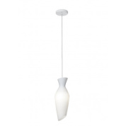 подвесная люстра со стеклянным плафоном белый сатин