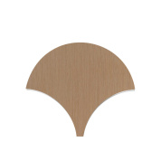 настенный светильник в форме декоративного лепестка древесного тона