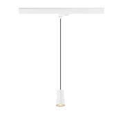 трехфазный подвесной светильник конической формы белого цвета для трека 3ph