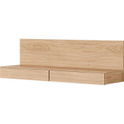 настенный медиа-модуль из дуба с двумя скрытыми отделениями