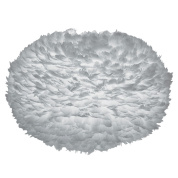 абажур из перьев светло-серого цвета большого диаметра