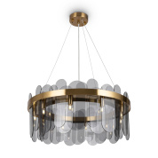 подвесной светильник латунный с многослойными стеклянными элементами