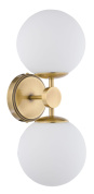 двухламповое настенное бра с матовыми стеклянными шарами
