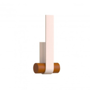 уличный настенный светильник цилиндрической формы с вертикальной декоративной планкой