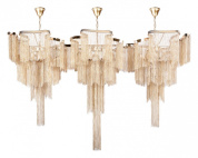 подвесная люстра с каскадными стеклянными элементами