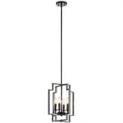 Downtown Deco 17" 4 Light Foyer Pendant Midnight Chrome подвесной светильник 43964MCH Kichler