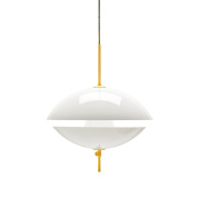 подвесной светильник с округлым плафоном белого цвета