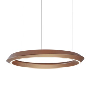 подвесной светильник с круговым плафоном медного цвета