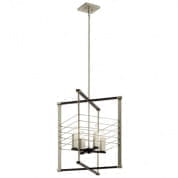 Lente 25" 4 Light Foyer Pendant Midnight Oak and Brushed Nickel подвесной светильник 44251MOK Kichler