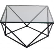 85604 Журнальный столик Cristallo черный 80x80см Kare Design