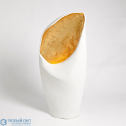 Cowl Lamp-White w/Gold Leaf-Lg Global Views торшер