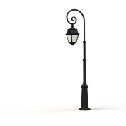 уличный фонарный столб с плафоном в форме фонаря