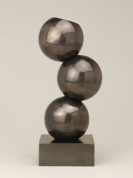 настольный светильник направленного света из бронзы с шарообразными элементами