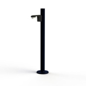 уличный датчик движения на стойке синего цвета