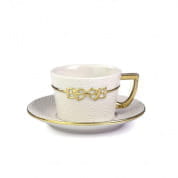 Dressage white & gold arabic coffee cup 0007203-402 чашка, Villari