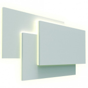 настенный накладной светильник с перекрывающимися прямоугольными панелями и боковой подсветкой