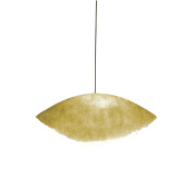 подвесной светильник с овальным плафоном золотистого цвета