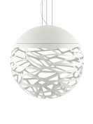 подвесной светильник белый сферический с перфорацией
