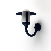 настенное бра с округлым плафоном синего цвета