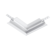 угловой элемент белого цвета для магнитной трековой системы Exility