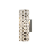 настенный светильник с хрустальными вставками цвета хром
