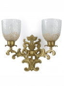 Guldasta Double Antique Brass Sconce бра FOS Lighting Guldasta-Trophy5050-WL2