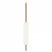 подвесной светильник с вытянутым плафоном золотого цвета